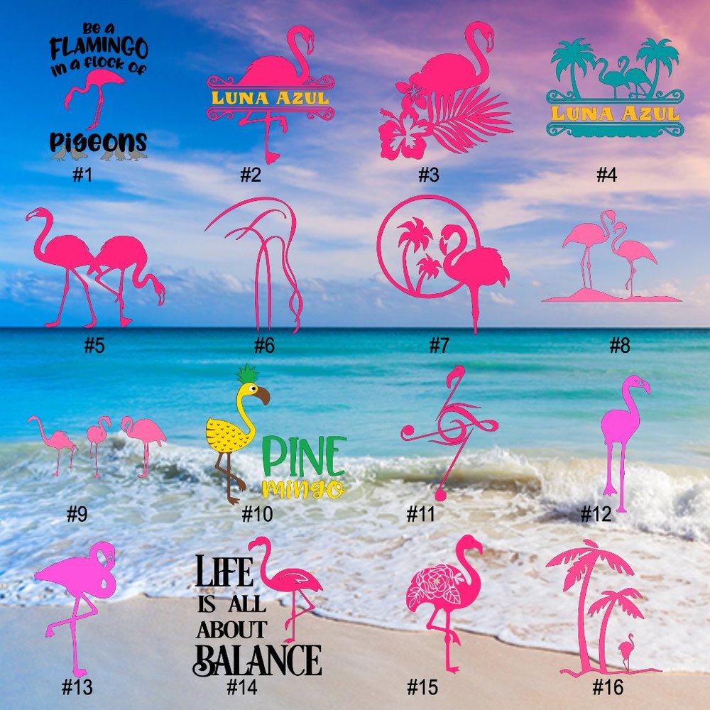 FLAMINGO VINYL DECAL - 5-6"